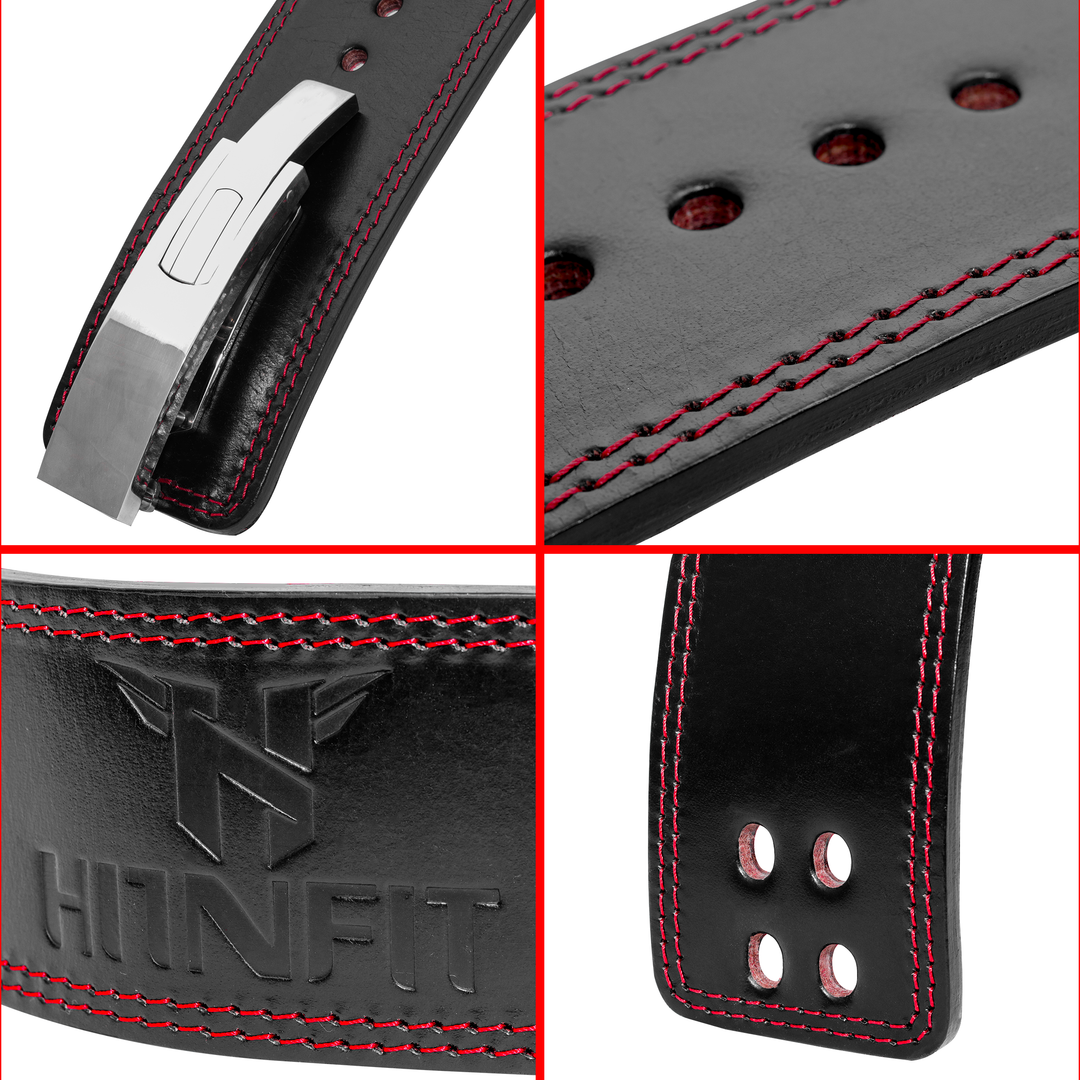 Premium 10mm Genuine Full-Grain Leather Lever Powerlifting Belt