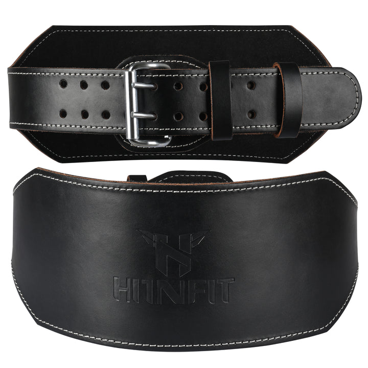 15cm Wide Black Leather Weight Lifting Belt