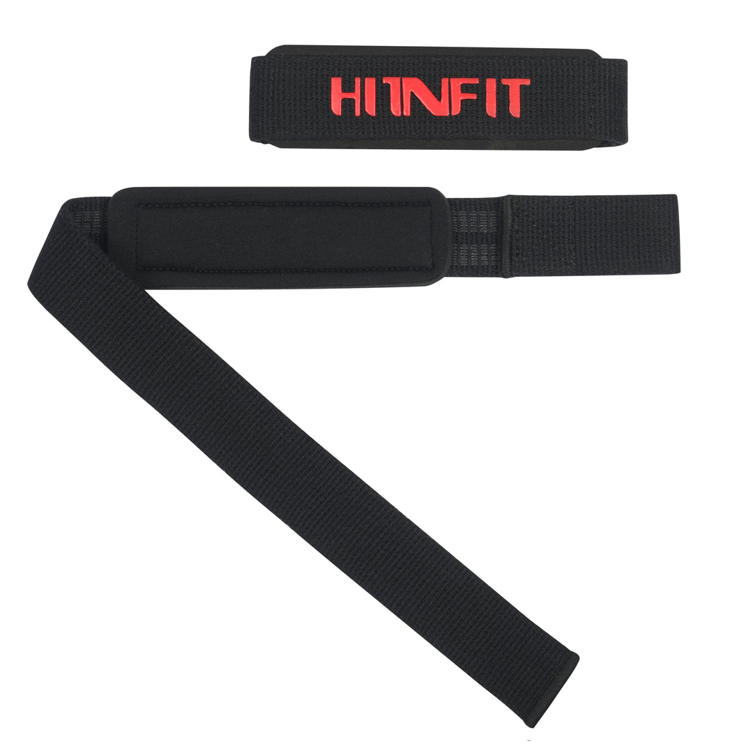 Dual-Ply Neoprene Padded Cotton Lifting Straps with Anti-Slip Silicone Lining