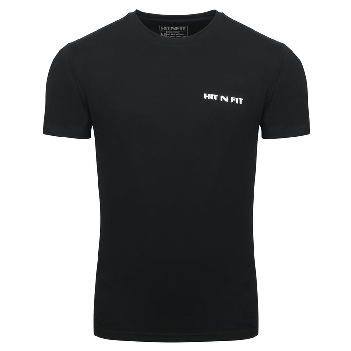 HIT N FIT Black Dri-Fit T-Shirt