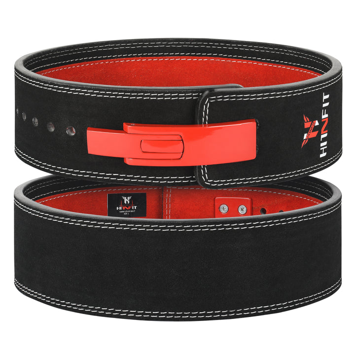 Black Red Double Tone Lever Belt