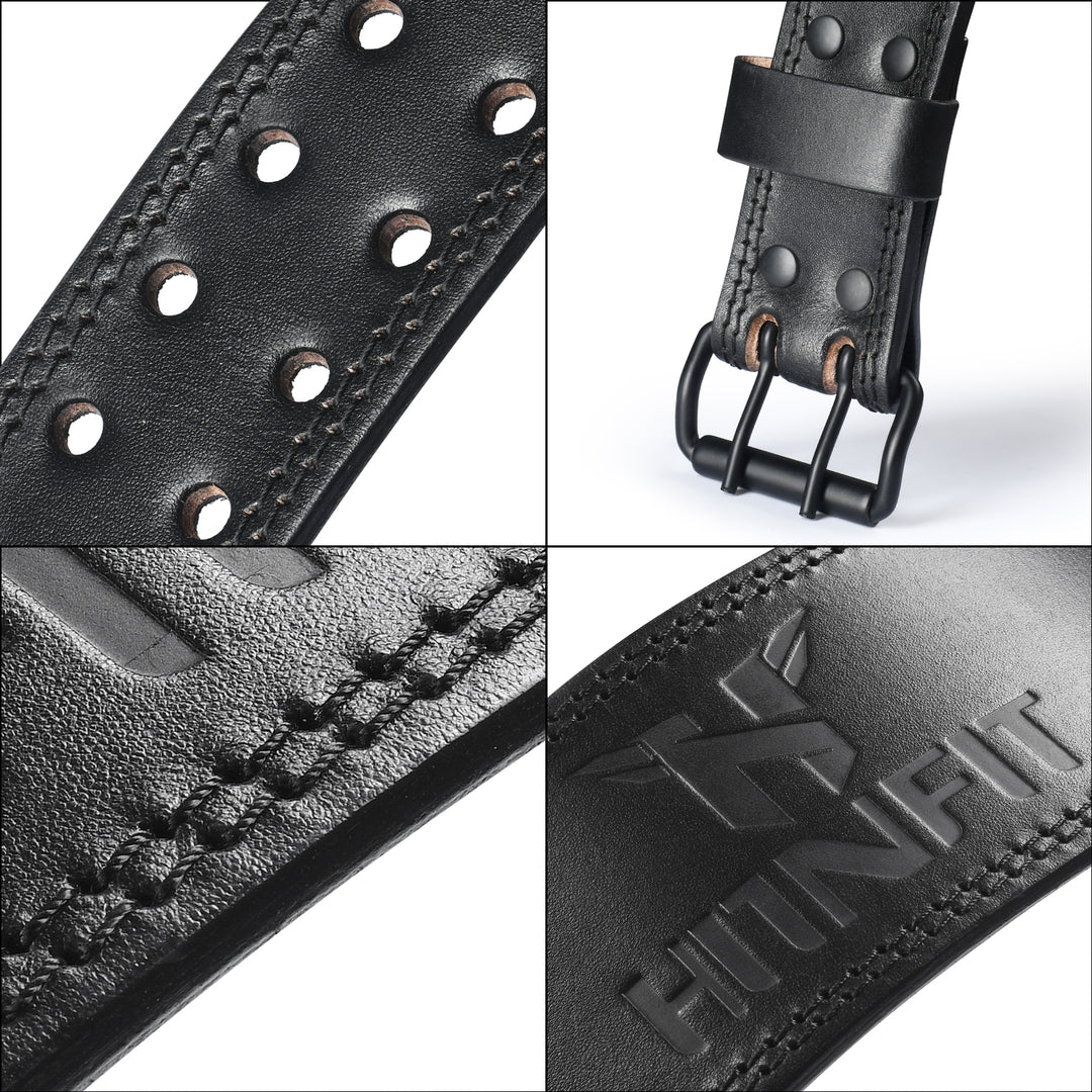 Leather Weight Lifting Belt Closeup