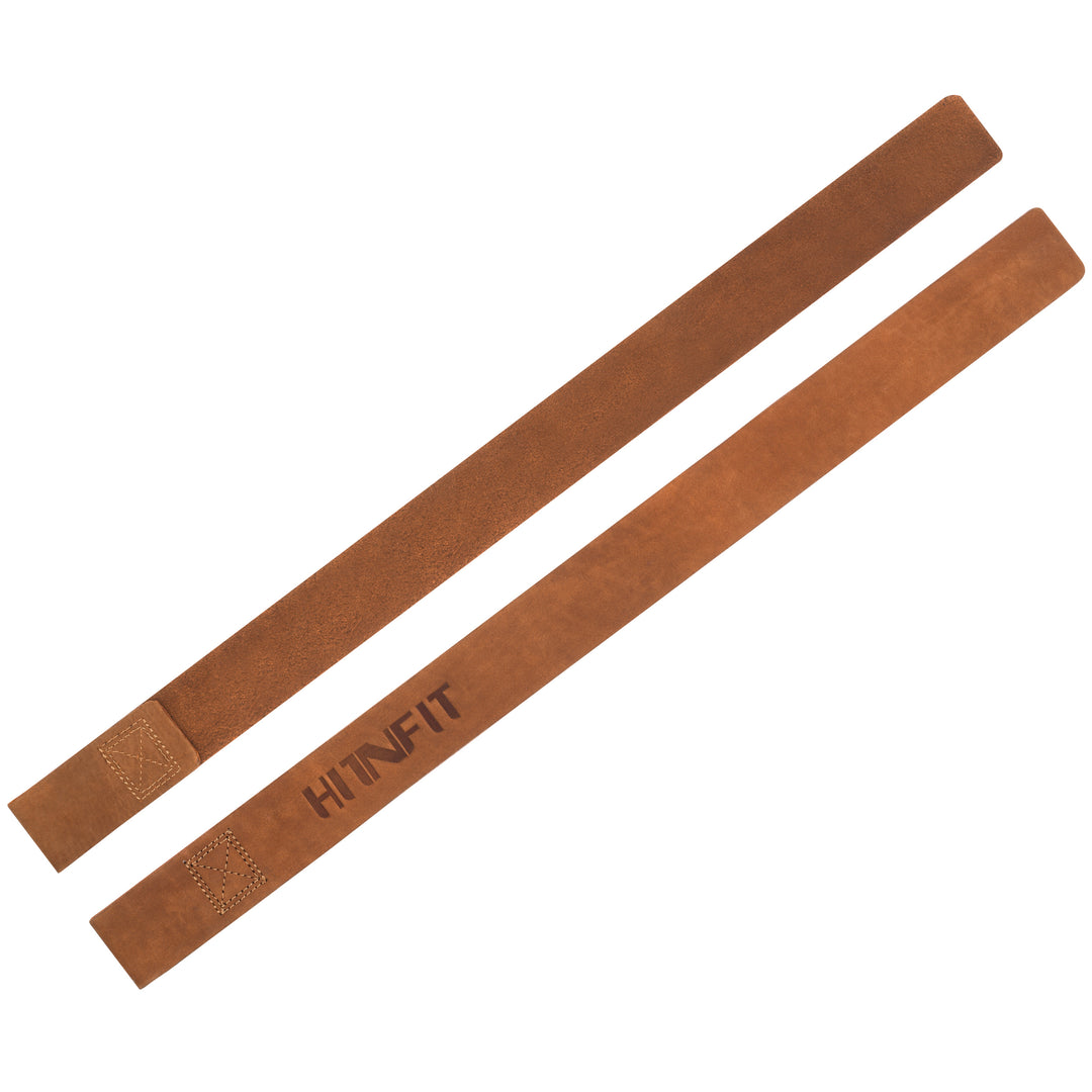 Weightlifting Leather Wrist Straps Brown