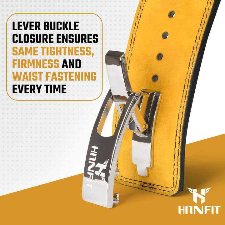 Yellow Weightlifting Lever Belt