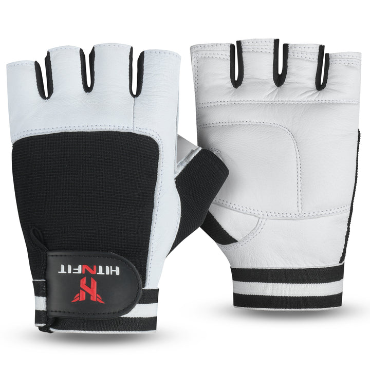 Premium Leather Weightlifting Gloves